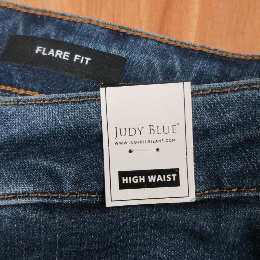 JUDY BLUE High Waist Flare Fit Jeans JB88172 Sz 13/31 Wide Leg Stretch Denim NWT